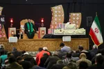 آیین وداع با پیکرهای مطهر چهار شهید گمنام دوران دفاع مقدس در حرم مطهر شاهچراغ(ع)‎