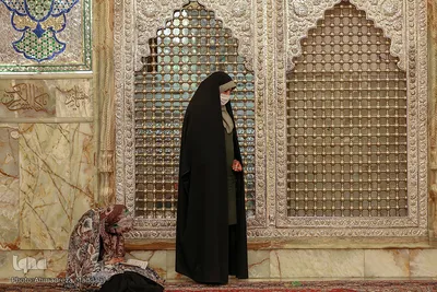 گردهمایی اعضای مجمع قاریان قرآن کریم مسجد آقا باباخان در حرم شاهچراغ‎‎(ع)