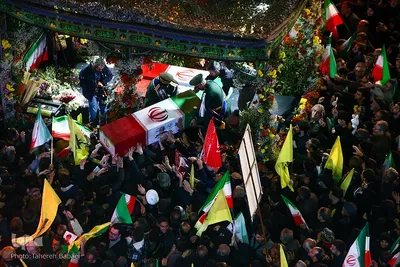تشییع پیکر سردار شهید حاج مجید خادمی در تهران