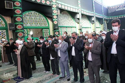 حضور فاطمی استاندار یزد در نماز جمعه شهر شاهدیه‎‎