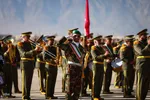 مراسم تشییع پیکر شهدای حادثه سقوط بالگرد در اصفهان