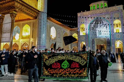 حرم شاهچراغ در سوگ باب‌الحوائج(ع)