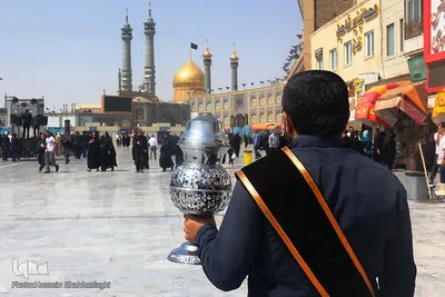 دسته‌ عزاداری خادمان حرم حضرت معصومه(س) در سوگ جوادالائمه(ع)