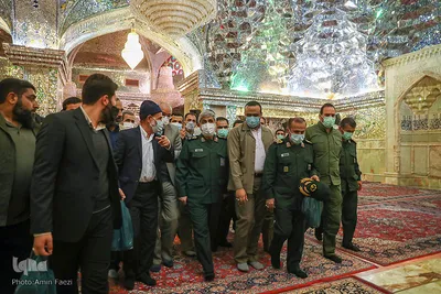 حضور سردار قاآنی در حرم مطهر حضرت احمد بن موسی شاهچراغ(ع)