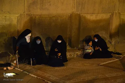 عزداری شب هشتم ماه محرم در مسجد کبود‎‎