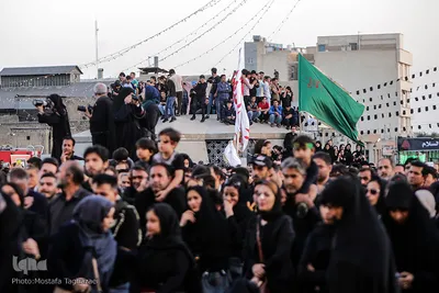 مراسم خیمه سوزان در میدان امام حسین (ع)