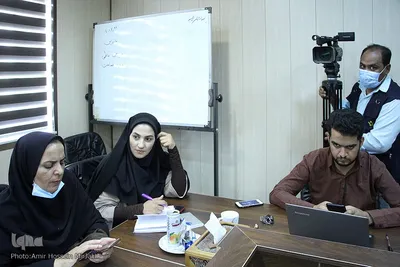 نشست خبری آقایی مدیرکل انتقال خون و حق جو مدیرکل فنی و حرفه ای استان یزد‎‎