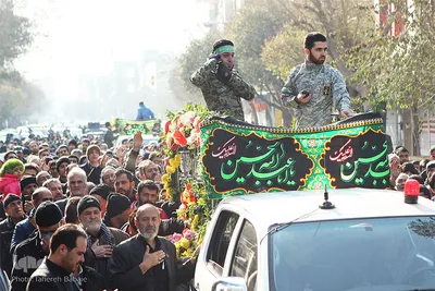 تشییع پیکر دو شهید گمنام در نعمت آباد تهران