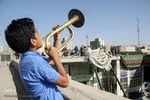 آيين سنتي سياه پوشان و برپايي خيمه عزاداري در آستانه ماه محرم - سمنان
