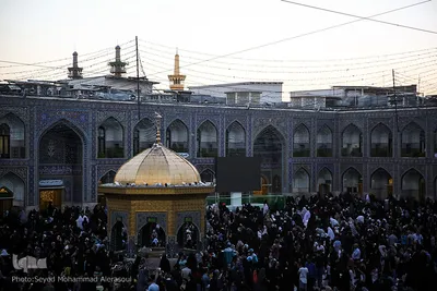چراغانی حرم مطهر رضوی در شامگاه عید غدیر