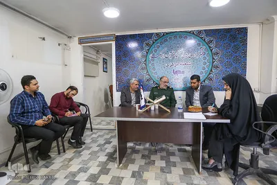 حضور فرمانده سپاه روح‌الله و مدیرکل حفظ آثار استان مرکزی در ایکنا بمناسبت روز خبرنگار