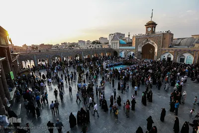آیین تعویض پرچم گنبد حرم عبدالعظیم حسنی (ع)