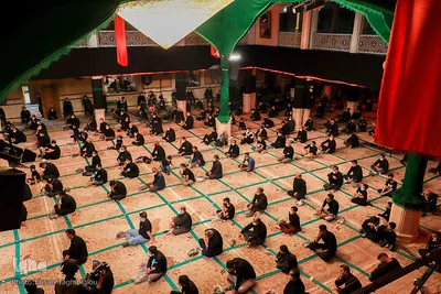 عزاداری شب هشتم محرم در حسینیه اعظم زنجان‎‎