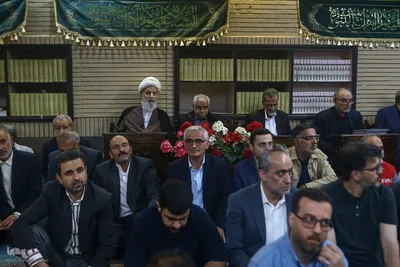 مراسم یادبود شهید دکتر علی لاریجانی در مسجد بلال رسانه ملی