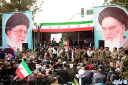 حضور حماسی شیعه و سنی شهر مرزی تربت‌جام در ۲۲ بهمن تماشایی