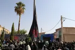 اهتزاز پرچم حرم حضرت اباعبدالله الحسین(ع) در شیراز