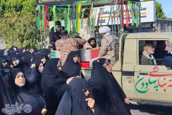 تشییع پیکر مطهر شهید گمنام با حضور پرشور مردم در بابلسر