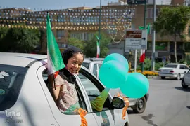 حرکت کاروان شادی عید غدیر در همدان
