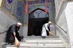آیین غبارروبی مساجد در بیرجند