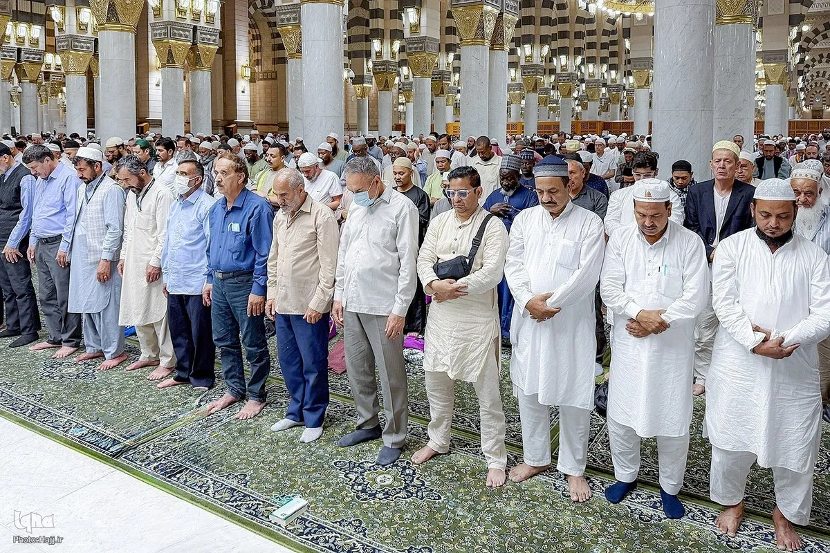 ایام حج میں مسجد نبوی (ص) کا روح پرور منظر
