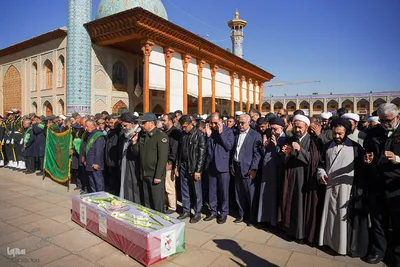 تشییع پیکر مطهر سرهنگ شهید احسان بخشنده در شیراز