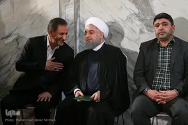 حسن روحانی واسحاق جهانگیری در مراسم بزرگداشت ایت الله هاشمی رفسنجانی