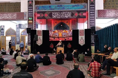 مراسم عزاداری شب سوم محرم در حرم علی ابن حمزه(ع)