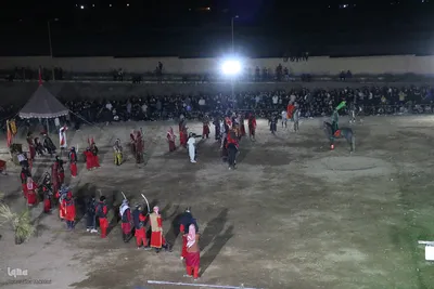 مراسم آیینی خیمه‌سوزان در مبارکه