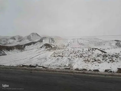 بارش برف در محورهای مواصلاتی شهرستان اهر