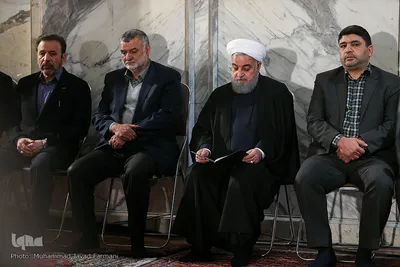حسن روحانی رییس جمهور در مراسم بزرگداشت ایت الله هاشمی رفسنجانی