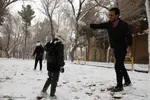 بارش برف در اهر