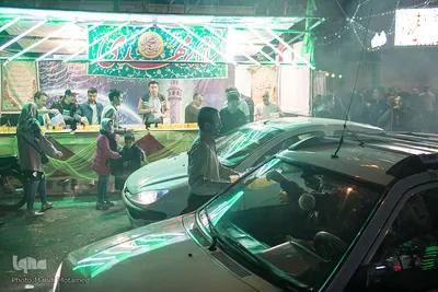 ⁨حال و هوای شب نیمه شعبان در شهر قزوین⁩
