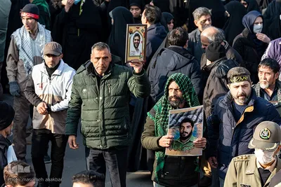 تشییع پیکر مطهر ۴ شهید گمنام دفاع مقدس در کرج‎‎