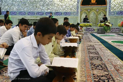 ترتیل‌خوانی نوجوانان در حرم کریمه اهل‌بیت(س)