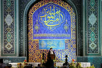 چراغانی حرم مطهر رضوی در شامگاه عید غدیر