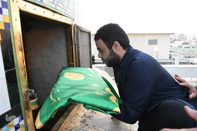اهتزاز پرچم گنبد منور حضرت عبدالعظیم (ع)