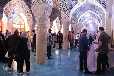 گردشگران نوروزی در مسجد نصیرالملک‎‎