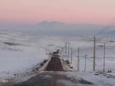 وضعیت راه های روستایی شهرستان اهر در روزهای سرد سال