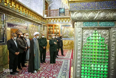 دیدار سردار دریادار علی فدوی جانشین فرمانده کل سپاه با آیت‌الله دژکام تولیت آستان مقدس حضرت شاهچراغ(ع)