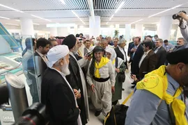 بدرقه نخستین گروه از زائران حج عمره در سال ۱۴۰۳