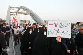 اجتماع مردم اهواز در محکومیت هنجارشکنی‌های اخیر