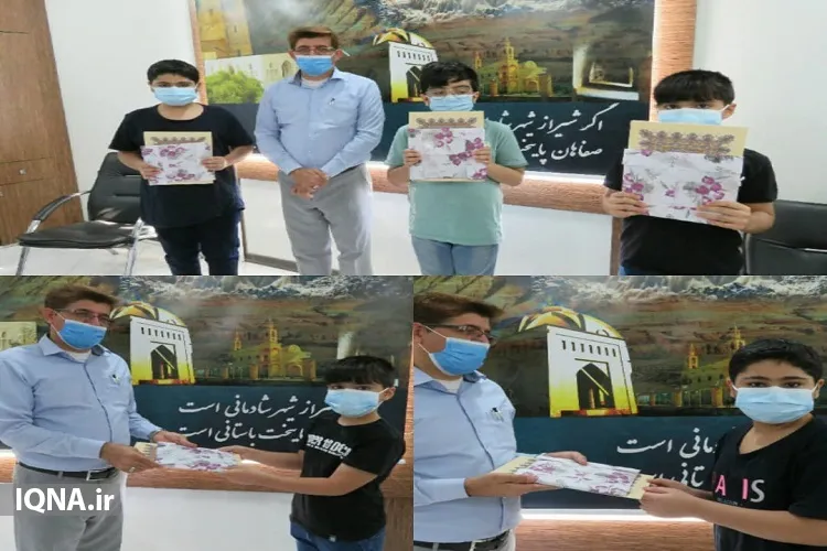 تقدیر از دانش‌ آموزان برگزیده دوره آموزش نماز در دشتی