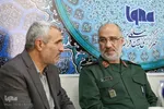 حضور فرمانده سپاه روح‌الله و مدیرکل حفظ آثار استان مرکزی در ایکنا بمناسبت روز خبرنگار