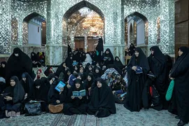 مراسم غبارروبی حرم حضرت عبدالعظیم در ایام شهادت حضرت زهرا (س)