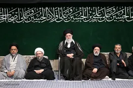 مراسم عزاداری شب تاسوعای حسینی در حسینه امام‌خمینی(ره)