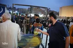 سفره‌های افطاری در جوار آستان علوی