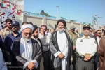 مراسم استقبال از پیکرهای 44 شهید تازه تفحص شده دوران دفاع مقدس در مرز بین المللی شلمچه برگزار شد
