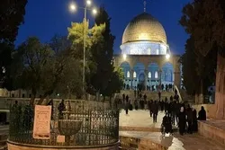«فجر عظیم» کی آواز پر مسجدالاقصی میں فلسطینیوں کی حاضری