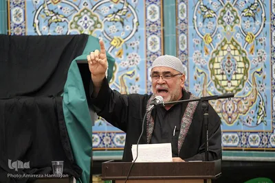 حضور آیت‌الله کعبی درمراسم عزاداری حضرت سیدالشهداء(ع)
