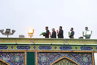 مراسم تعویض پرچم آستان مقدس حضرت عبدالعظیم حسنی(ع)
